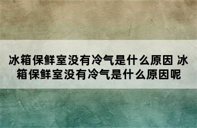 冰箱保鲜室没有冷气是什么原因 冰箱保鲜室没有冷气是什么原因呢